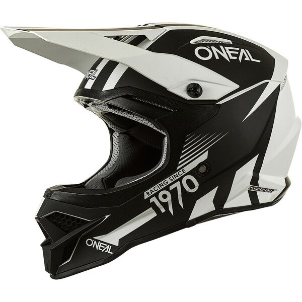 oneal 3series interceptor v.22 casco motocross nero bianco xs