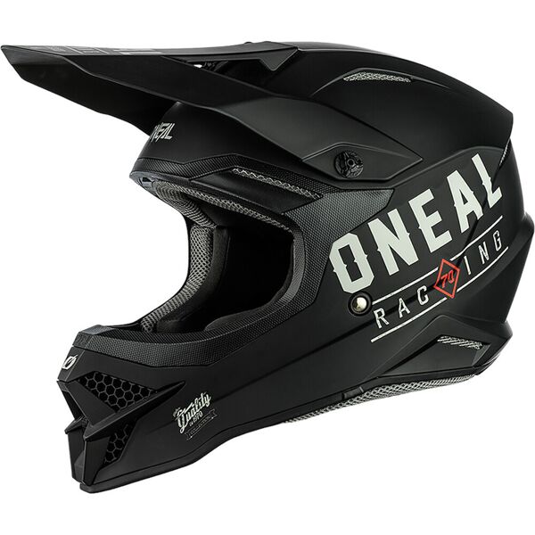 oneal 3series dirt v.22 casco motocross nero grigio s