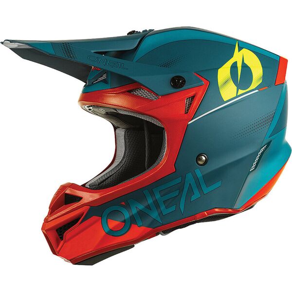 oneal 5series haze v.22 casco motocross rosso blu xl