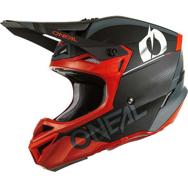 oneal 5series haze v.22 casco motocross nero rosso xl