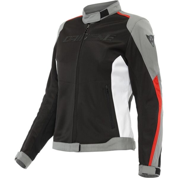 dainese hydraflux 2 air d-dry giacca tessile da donna nero grigio rosso 42