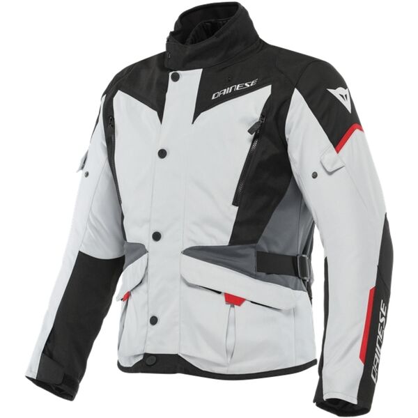 dainese tempest 3 d-dry giacca tessile moto nero grigio rosso 50