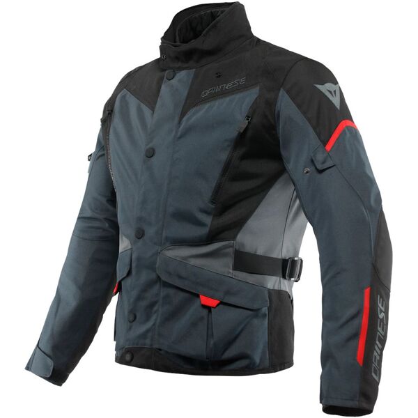 dainese tempest 3 d-dry giacca tessile moto nero grigio rosso 48