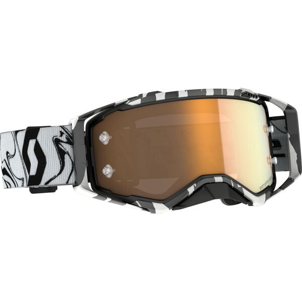 scott prospect amplifier occhiali motocross in bianco/nero oro unica taglia