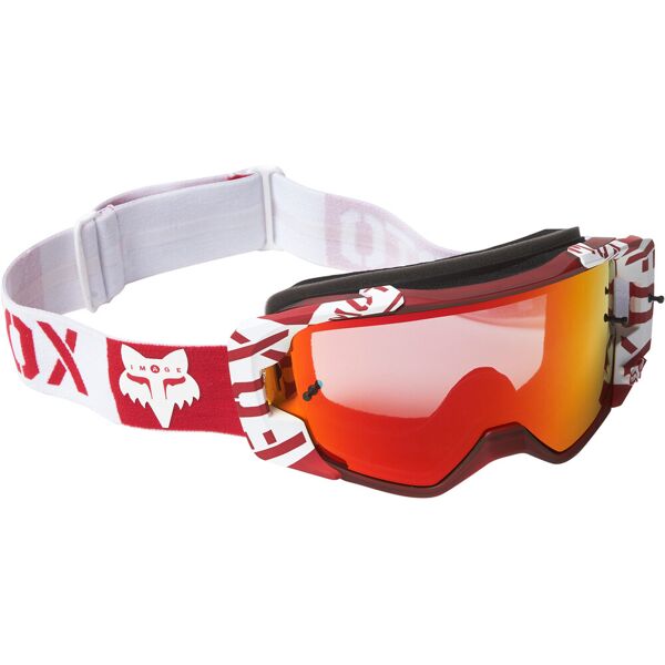 fox vue nobyl mirrored occhiali da motocross nero bianco unica taglia