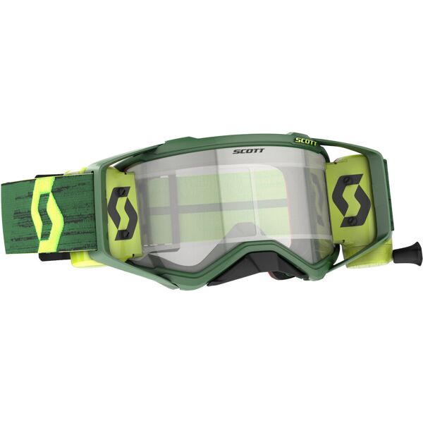 scott prospect wfs green/yellow occhiali da motocross verde giallo unica taglia