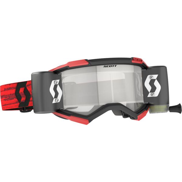 scott fury wfs red/black occhiali da motocross nero rosso unica taglia