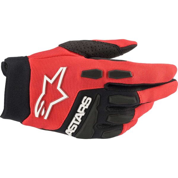 alpinestars full bore guanti motocross nero rosso 2xl