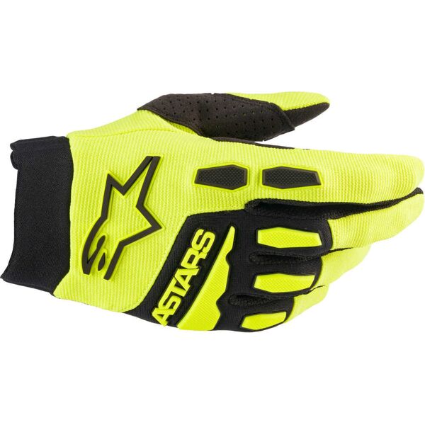 alpinestars full bore guanti motocross nero giallo xl