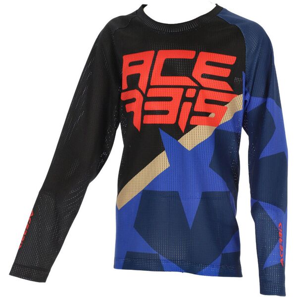 acerbis mx j-windy 1 maglia motocross bambini nero blu xl