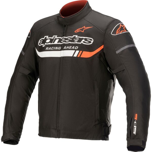 alpinestars t-sp s ignition giacca tessile impermeabile per moto nero bianco rosso 2xl