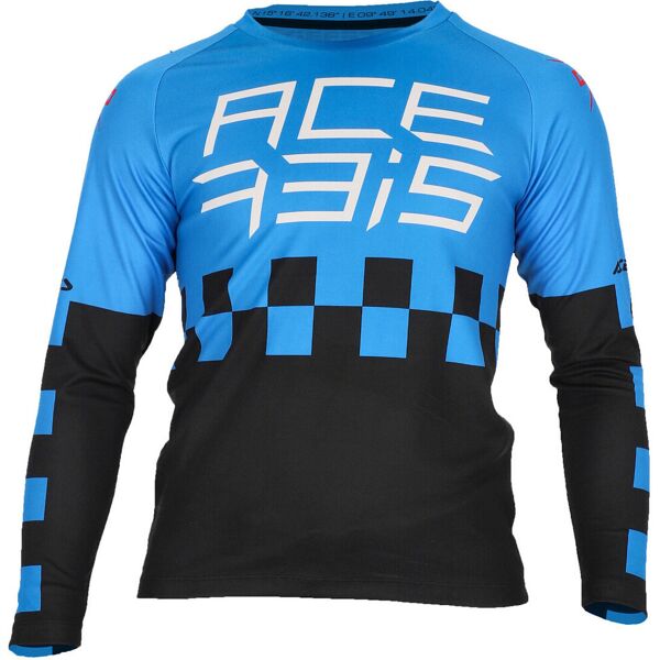 acerbis mx j-kid maglia motocross bambini nero blu xs