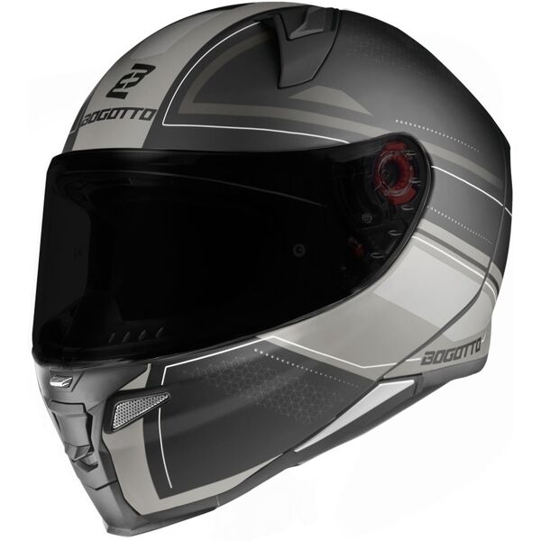 bogotto ff110 cinder casco nero grigio argento l