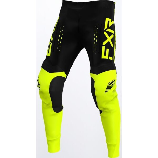 fxr off-road racediv pantaloni motocross nero giallo 30