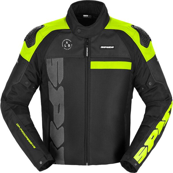 spidi progressive net windout giacca tessile moto nero giallo 2xl