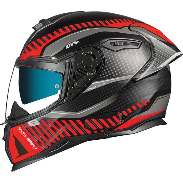 nexx sx.100r skidder casco nero rosso 2xl