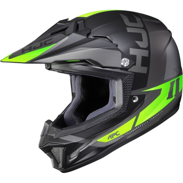 hjc cl-xy ii creed youth casco motocross nero verde s