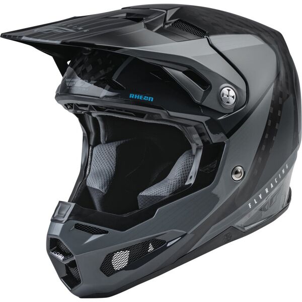 fly racing formula carbon prime casco motocross nero grigio xs