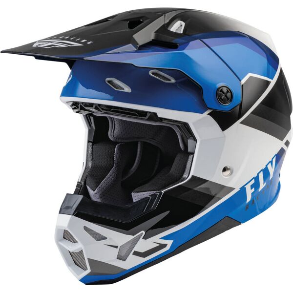 fly racing formula cp rush casco motocross nero bianco blu m