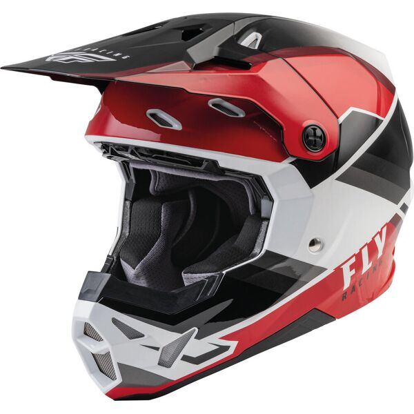 fly racing formula cp rush casco motocross nero bianco rosso xl