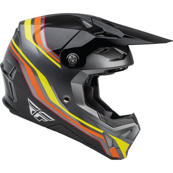 fly racing formula cp s.e speeder casco motocross nero rosso giallo s