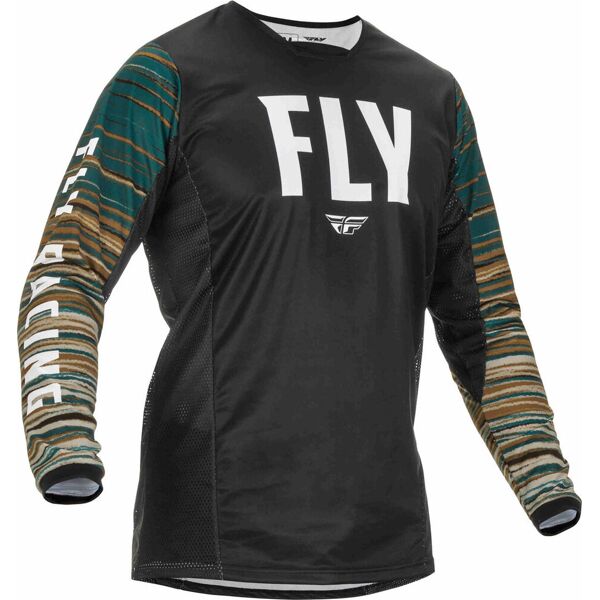 fly racing kinetic wave maglia motocross nero xl