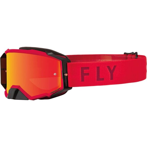 fly racing zone pro occhiali da motocross rosso