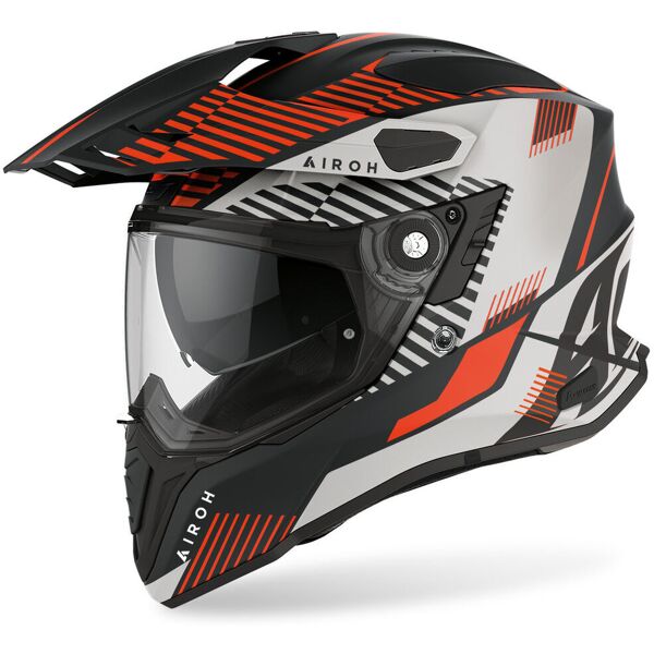 airoh commander boost casco motocross nero arancione m