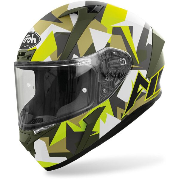 airoh valor army casco grigio giallo s