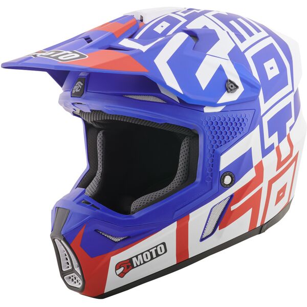 fc-moto merkur flex casco motocross bianco rosso blu l