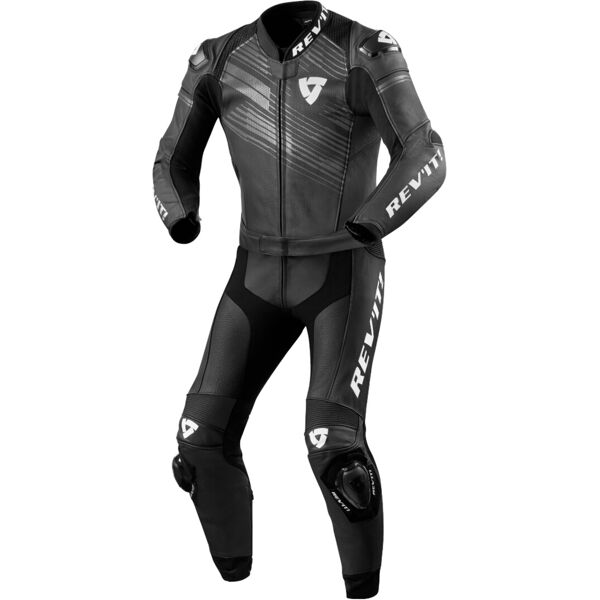 revit apex tuta in pelle da moto a 2 pezzi nero bianco 56