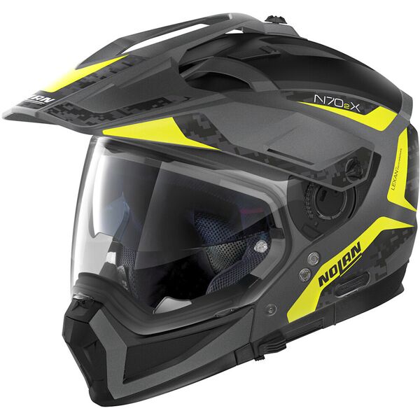 nolan n70-2 x torpedo n-com casco nero giallo 2xs