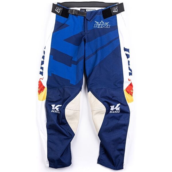 kini red bull division v 2.2 pantaloni motocross bianco blu xs