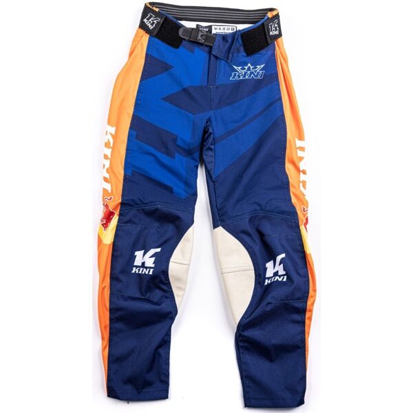 kini red bull division v 2.2 pantaloni motocross per bambini blu arancione s