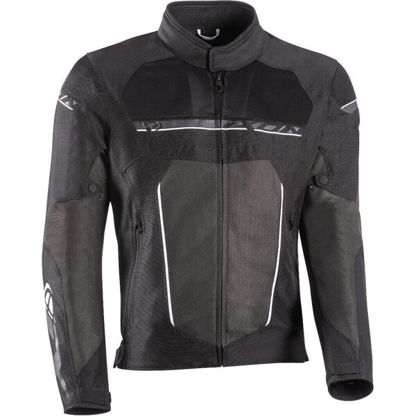 ixon t-rex giacca tessile moto nero grigio bianco s