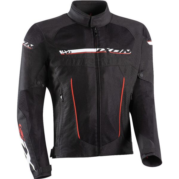 ixon t-rex giacca tessile moto nero bianco rosso s