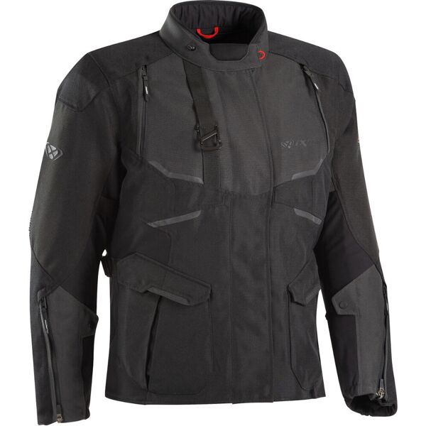 ixon eddas c giacca tessile moto da donna nero grigio 2xl