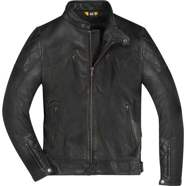 merlin wishaw d3o giacca in pelle per moto nero 4xl