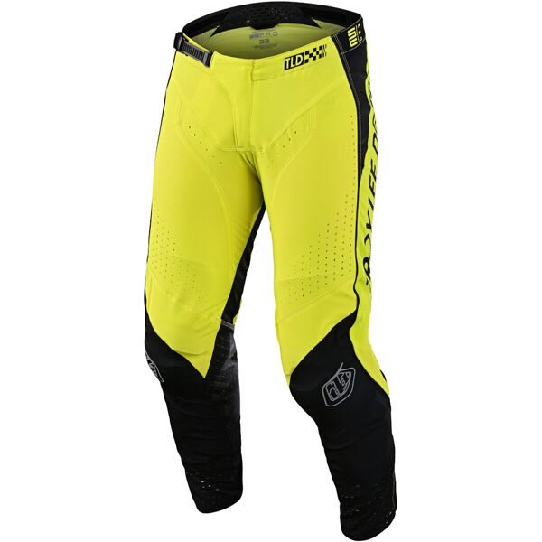 lee se pro drop in pantaloni motocross nero giallo 30