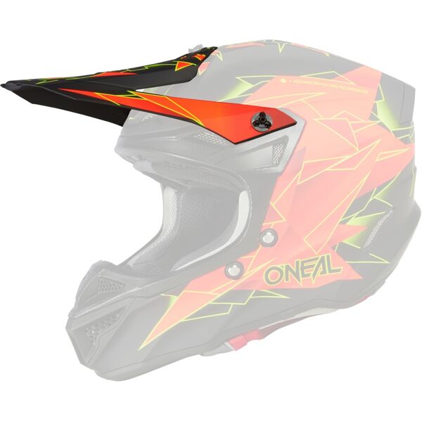 oneal 5series polyacrylite surge casco peak nero rosso unica taglia