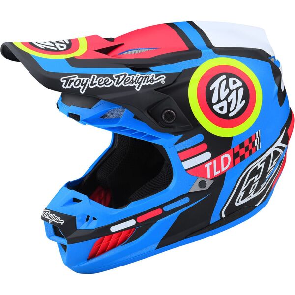 lee se5 drop in mips casco motocross nero rosso blu 2xl