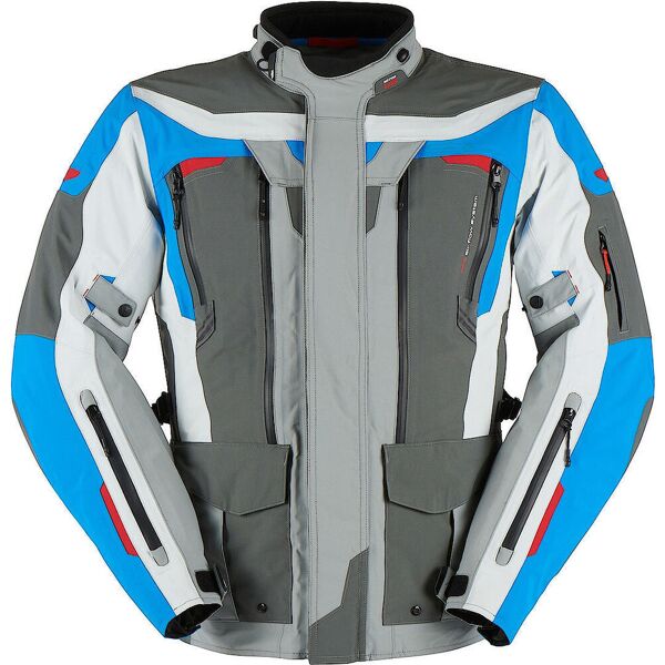 furygan voyager 3c giacca tessile moto grigio blu 2xl