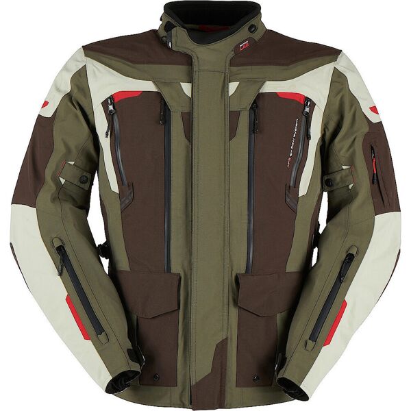 furygan voyager 3c giacca tessile moto verde marrone 2xl