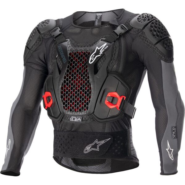 alpinestars bionic plus v2 giacca protector nero rosso 2xl