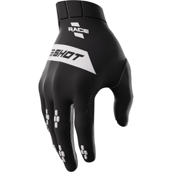 shot race guanti motocross nero bianco 2xl