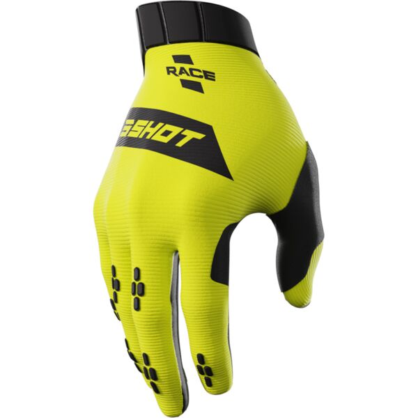 shot race guanti motocross giallo m l