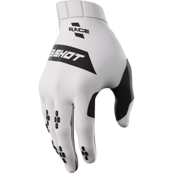 shot race guanti motocross nero bianco m l