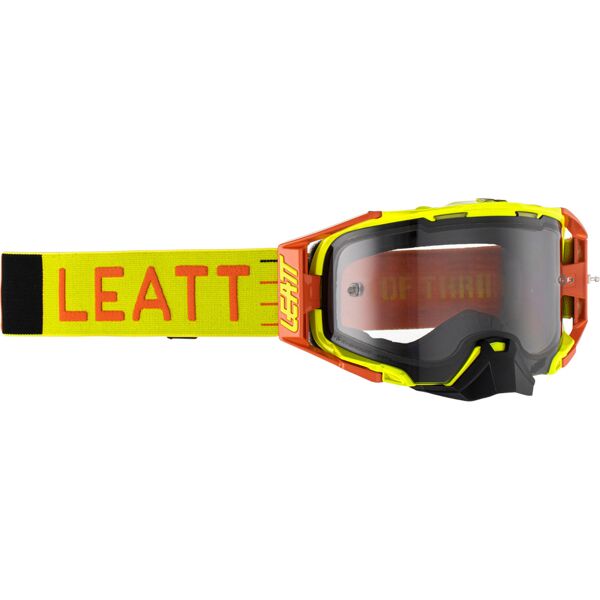 leatt velocity 6.5 light occhiali da motocross giallo arancione unica taglia