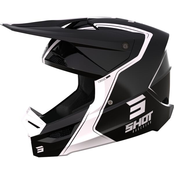 shot furious reflex casco motocross nero bianco 2xl