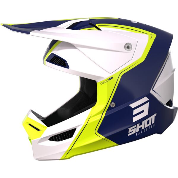 shot furious reflex casco motocross bianco blu giallo 2xl